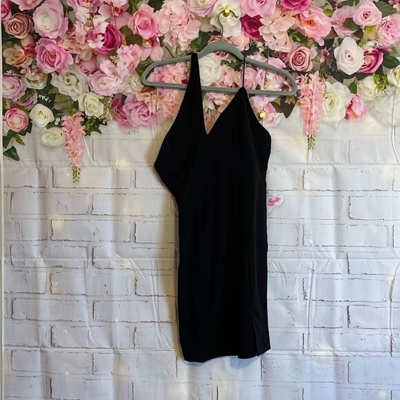 NWT OLIA Anthropologie LITTLE BLACK SHOULDER DRESS S - Picture 1 of 9